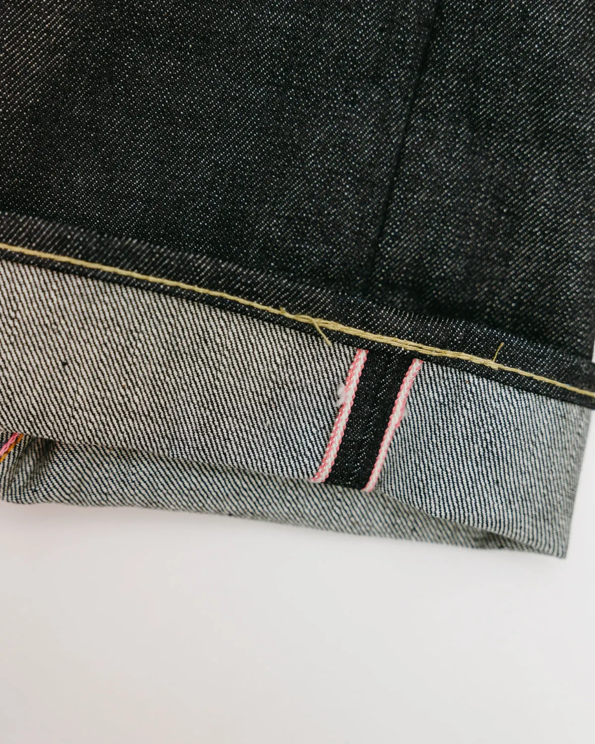 0906-SP - 15.7oz - Zimbabwe Selvedge Custom Black Battle Stripes - Wide Straight