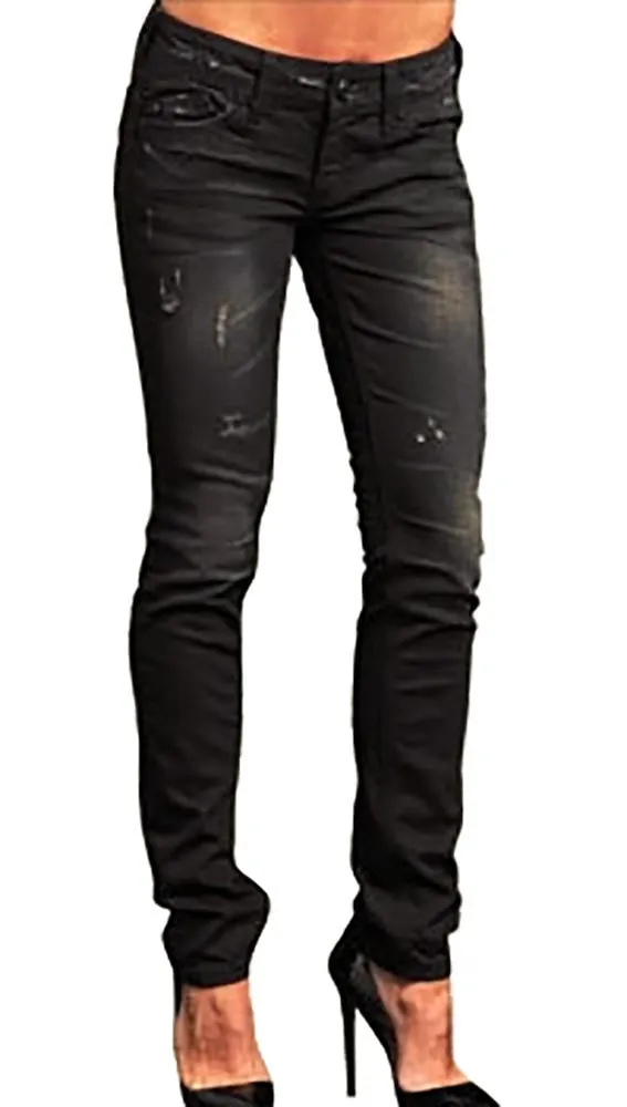 Affliction Raquel Seamed Journey Denim Pants Black