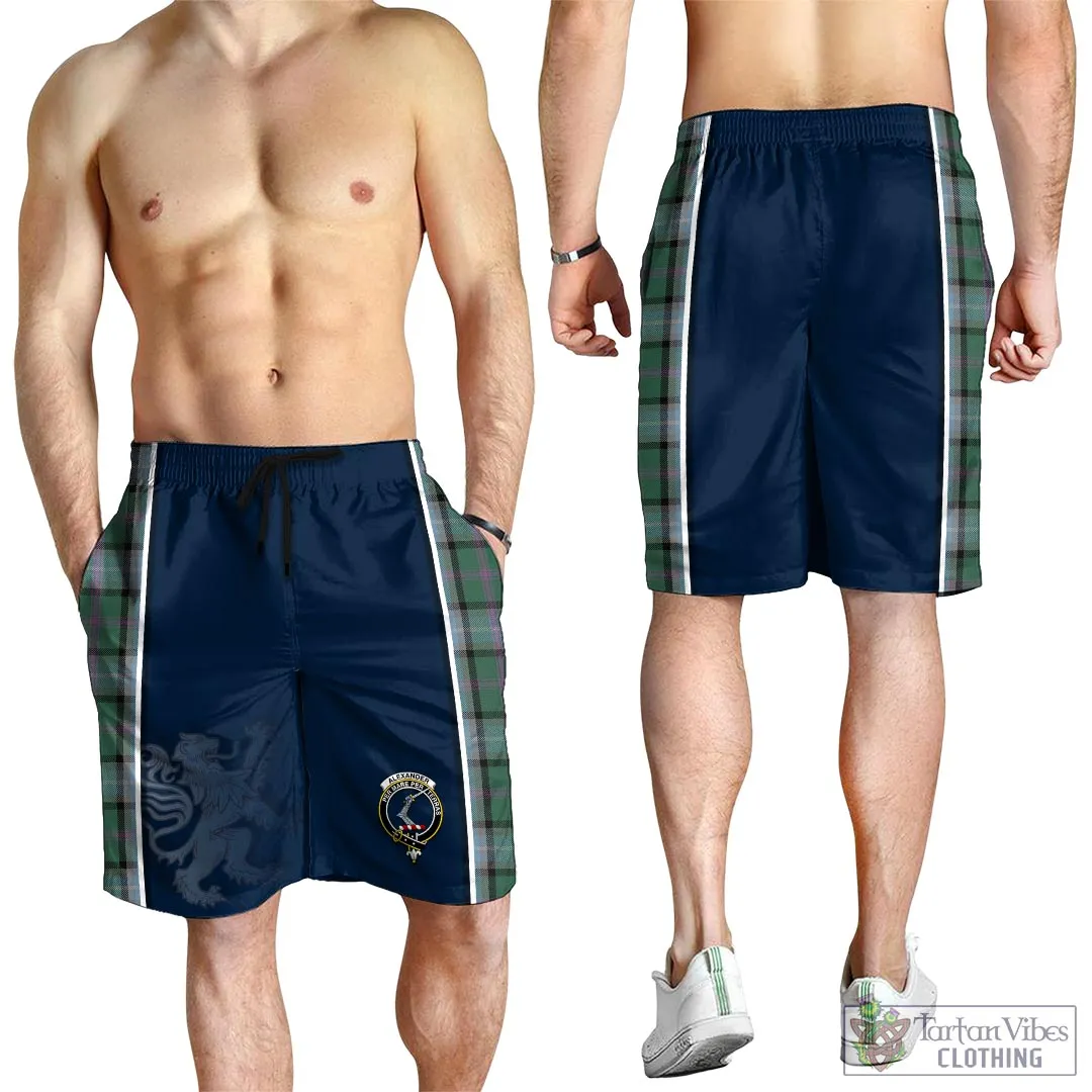 Alexander of Menstry Hunting Tartan Men's Shorts with Family Crest and Lion Rampant Vibes Sport Style