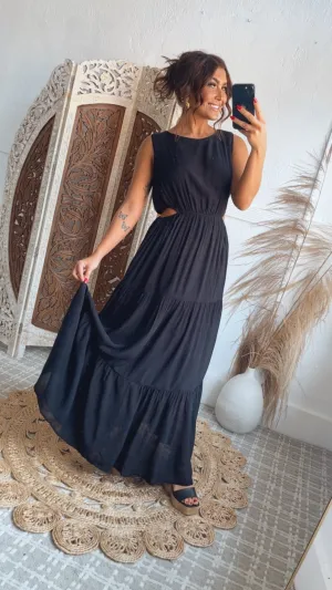 All The Craze Cut Out Maxi, Black