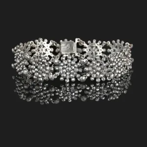 Antique Victorian Cut Steel Starburst Bracelet