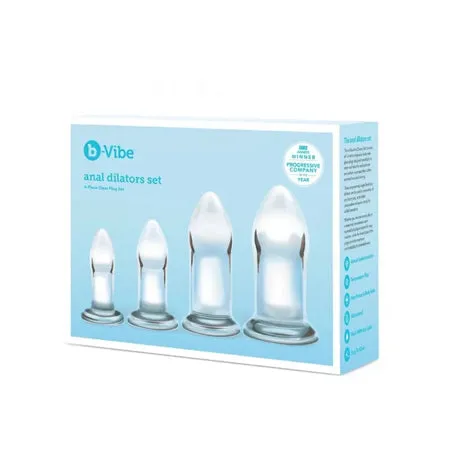 b-Vibe Glass Anal Dilator 4 pc Set