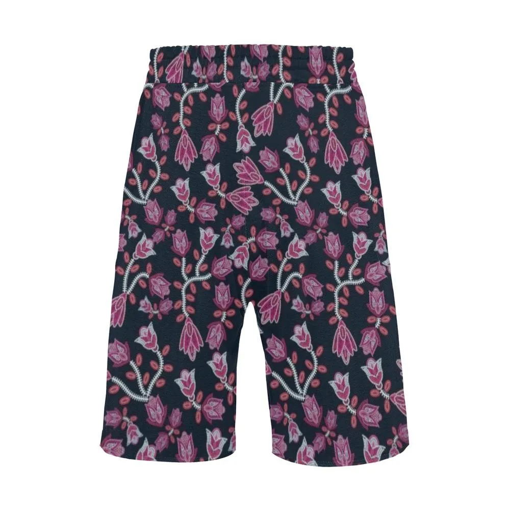 Beaded Pink Men's Casual Shorts