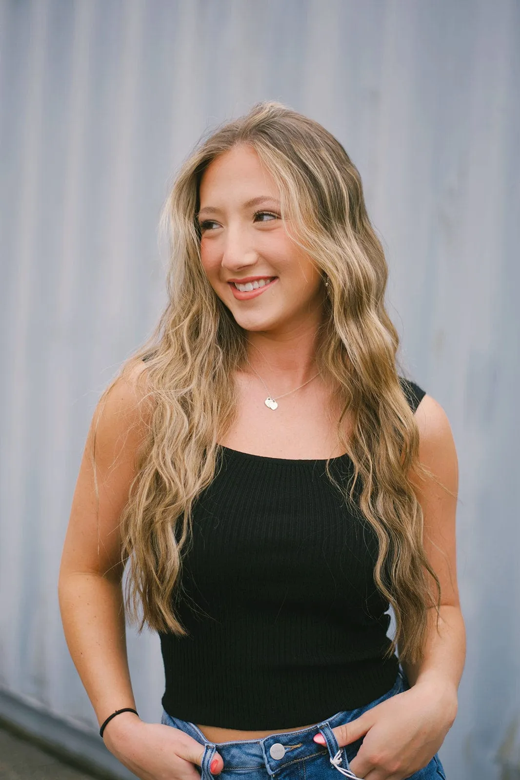 Black Square Neck Tank