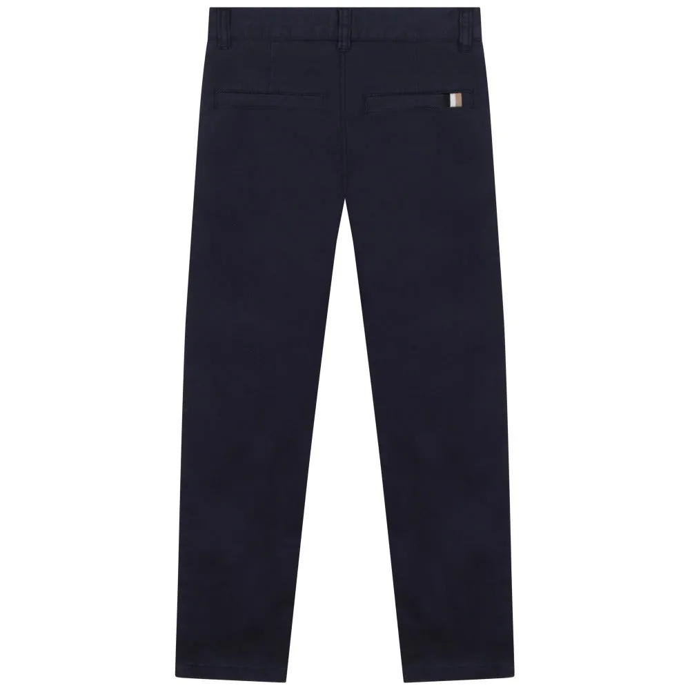 BOSS KIDSWEAR Navy Chino Trousers