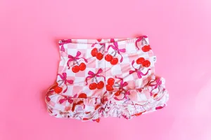 Cherry Sweet Checkers Dream Ruffle Shorts