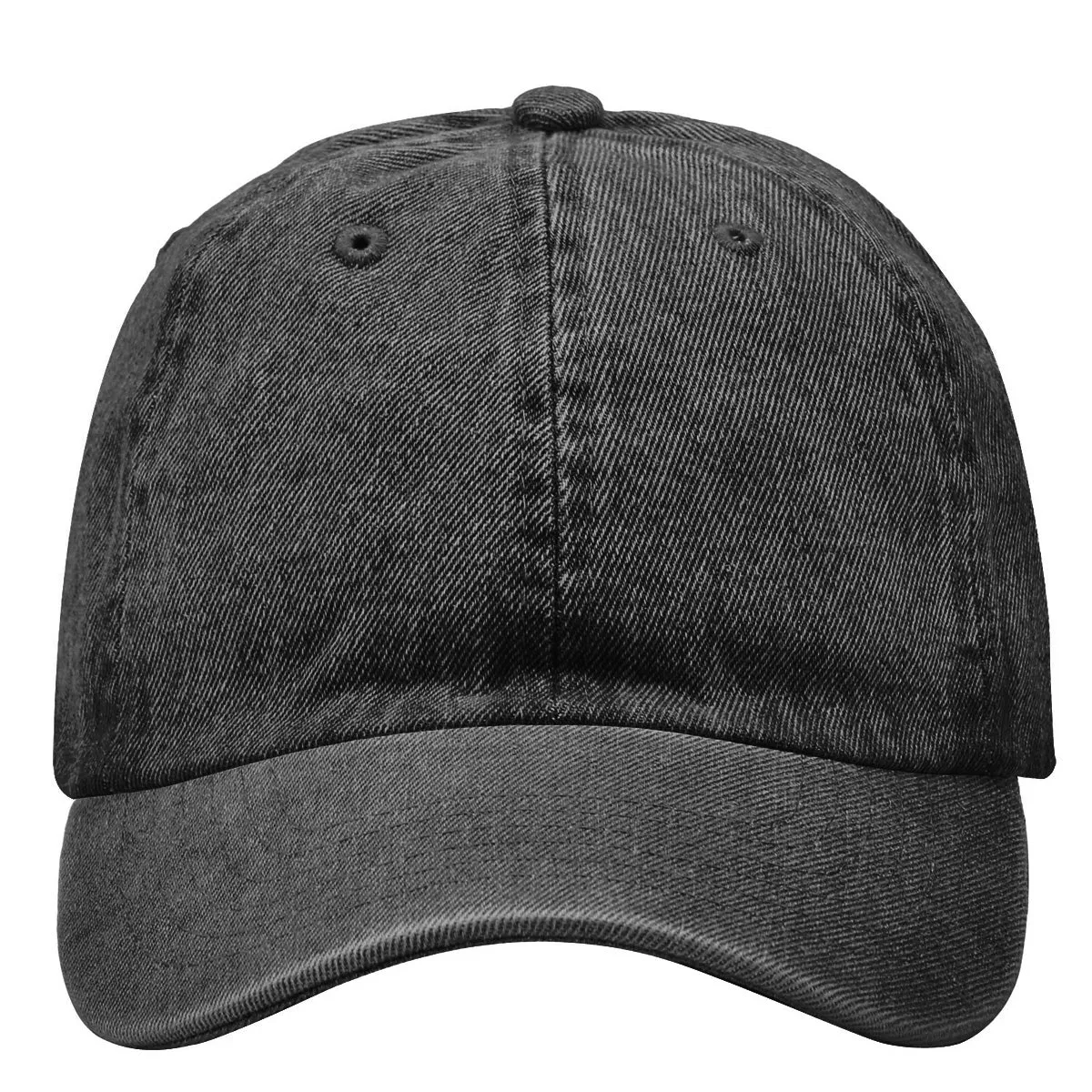 Classic Baseball Cap Soft Cotton Adjustable Size - Black Denim