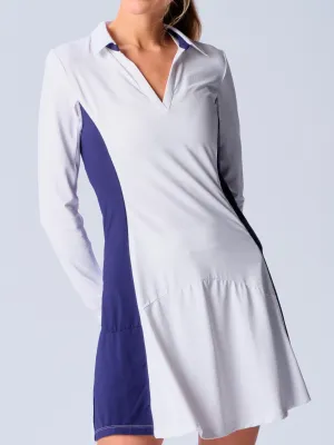 Color Block Long Sleeve Dress in Various Colors