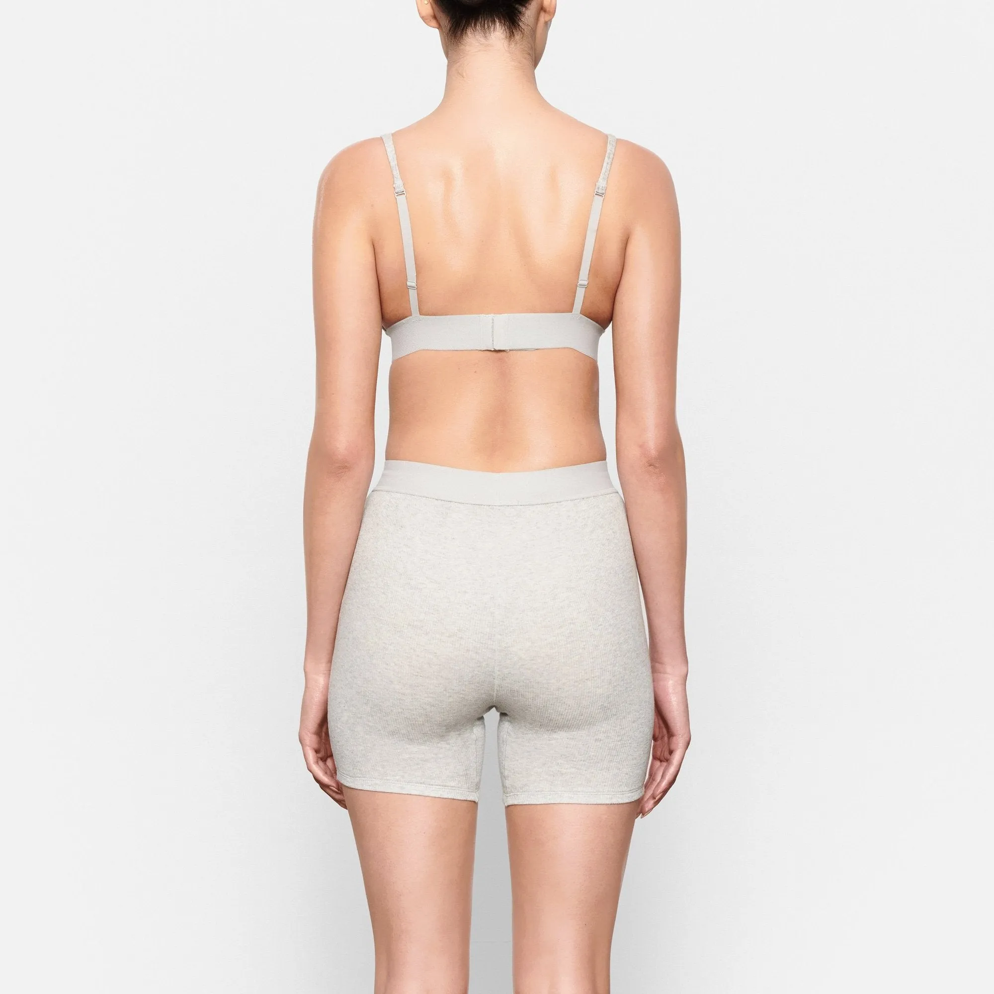 COTTON RIB BOXER | LIGHT HEATHER GREY