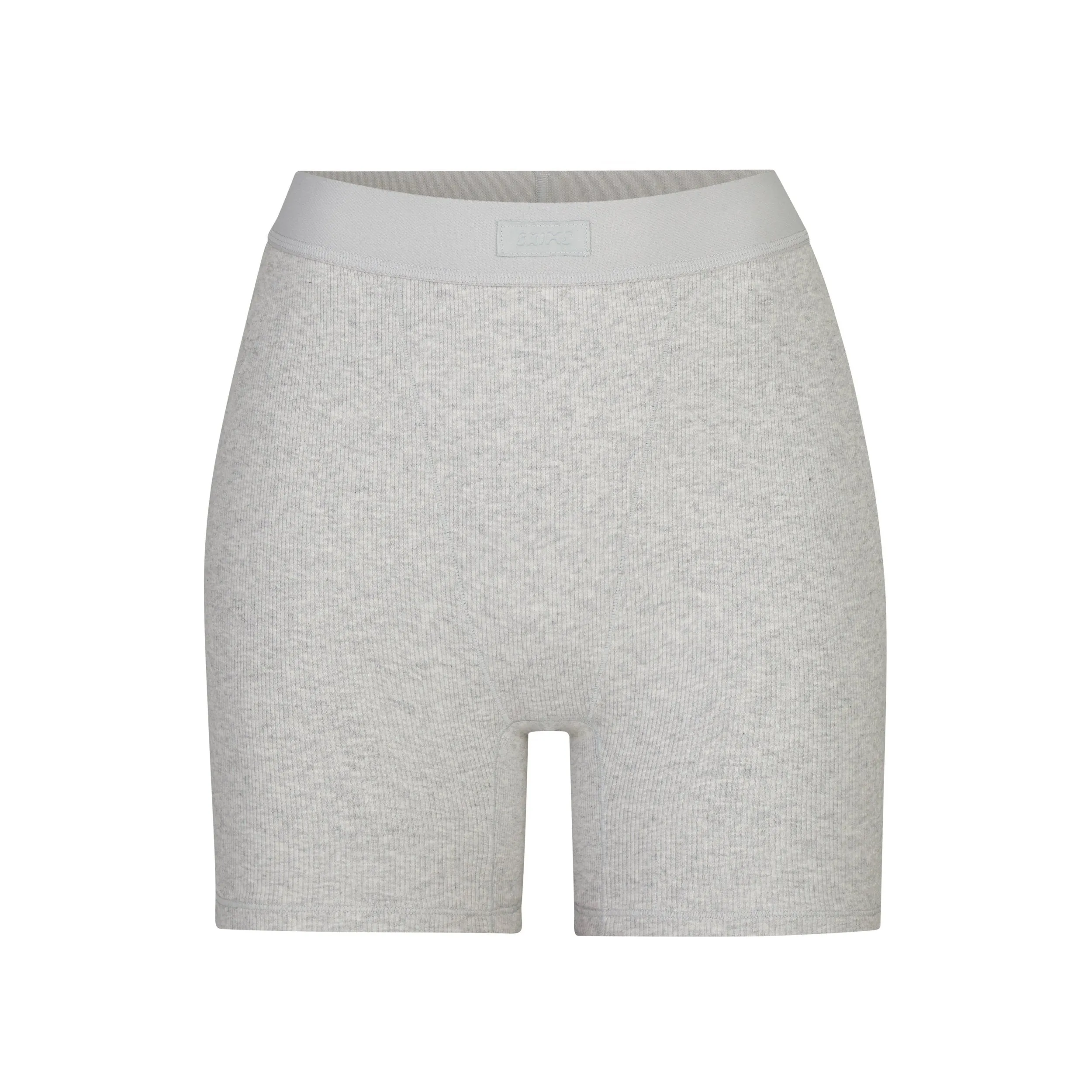 COTTON RIB BOXER | LIGHT HEATHER GREY