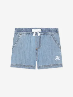 Dolce & Gabbana Baby Boys Chambray Shorts in Blue