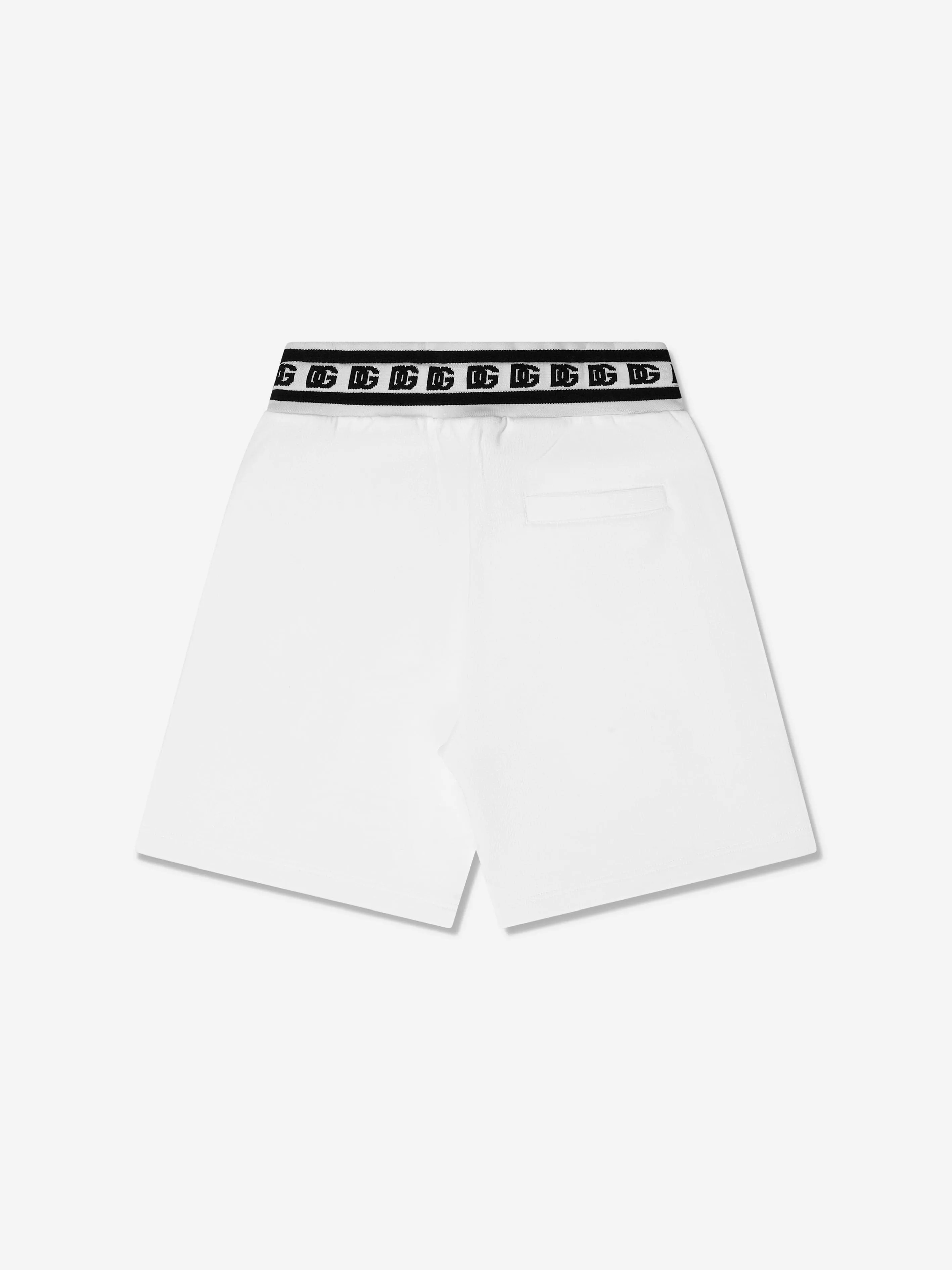 Dolce & Gabbana Boys Logo Band Shorts in White