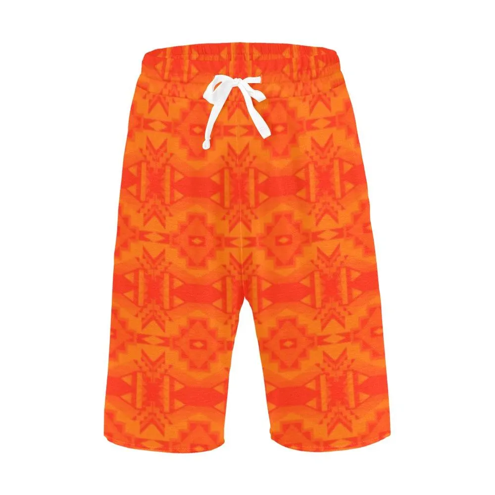 Fancy Orange Men's Casual Shorts