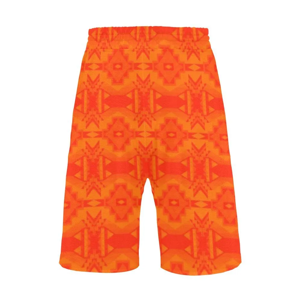 Fancy Orange Men's Casual Shorts