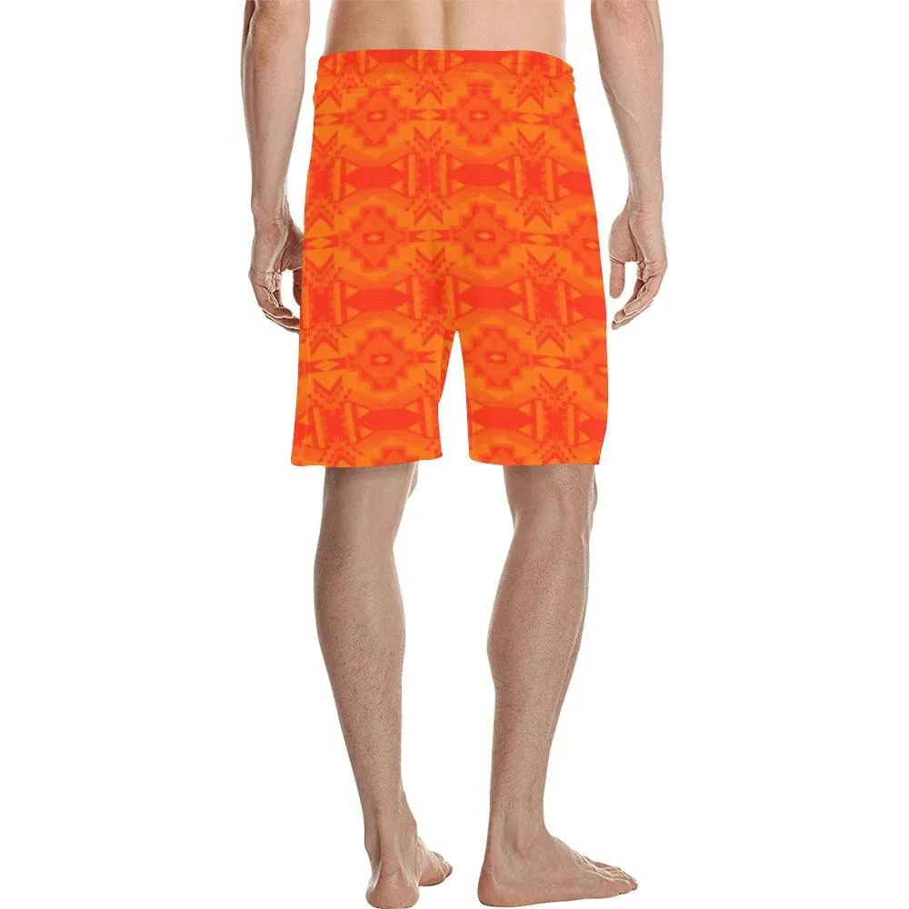 Fancy Orange Men's Casual Shorts