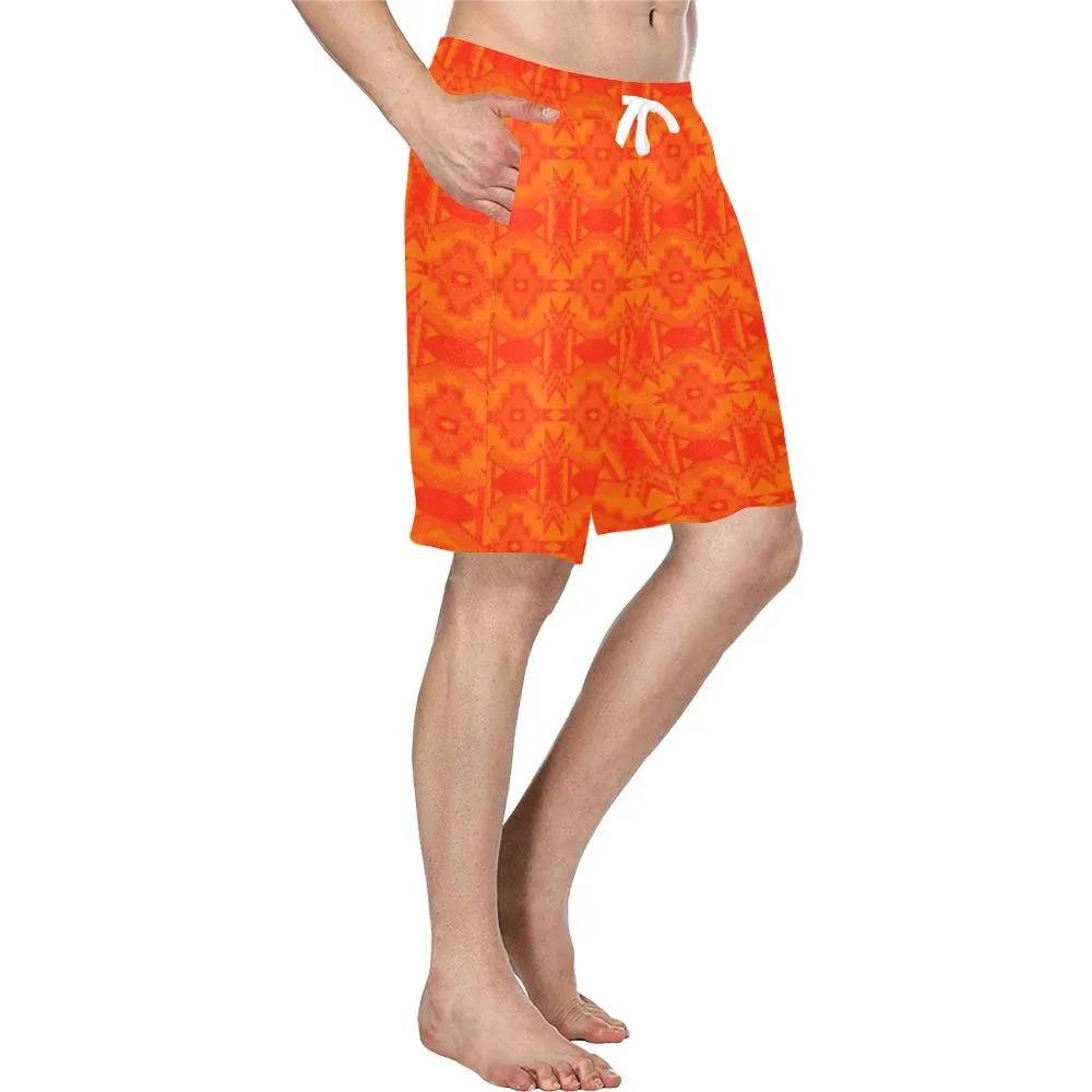 Fancy Orange Men's Casual Shorts