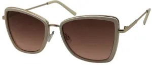 Fantas-Eyes Womens Muse Cateye Non-Polarized Sunglasses - Ivory/Gold