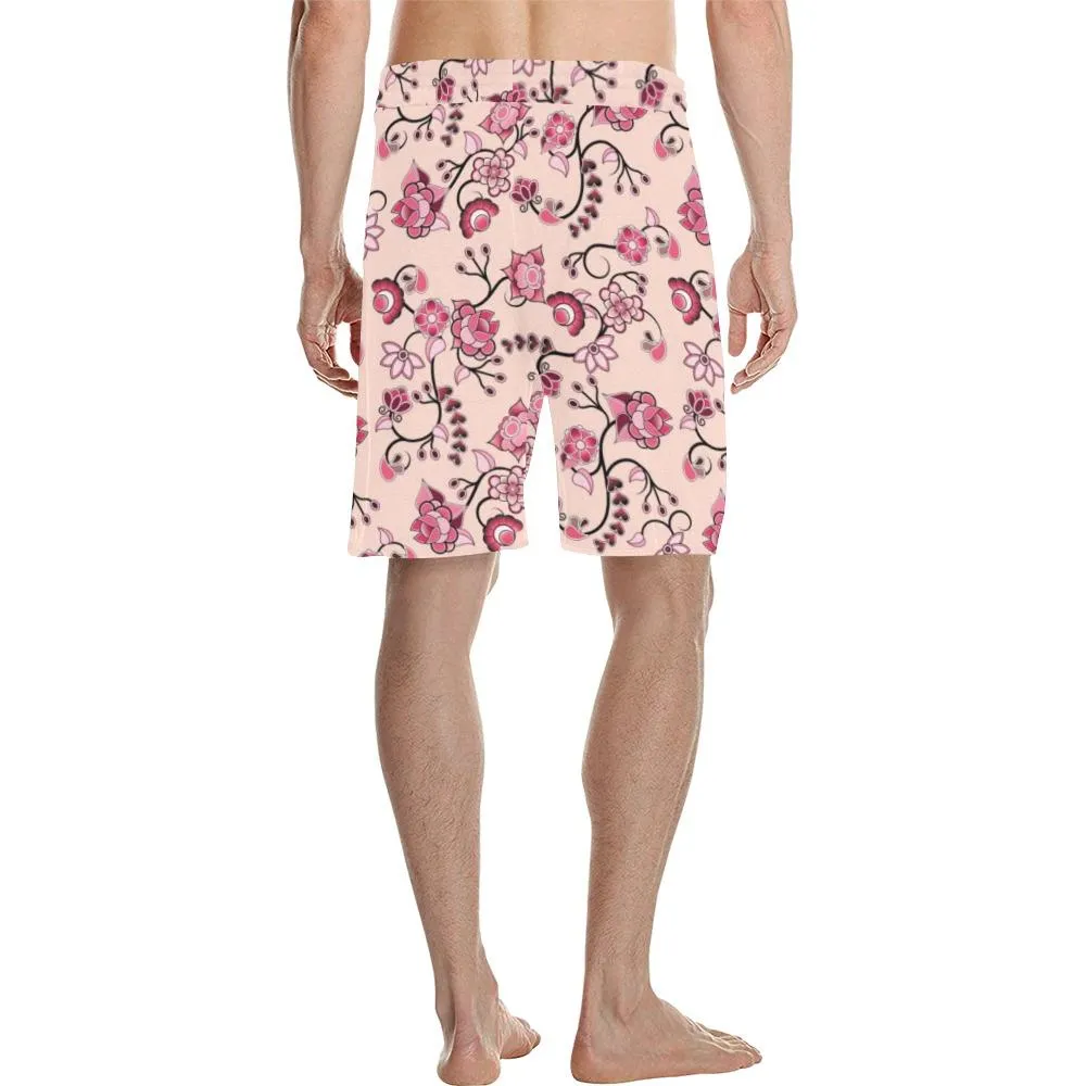 Floral Amour Men's Casual Shorts