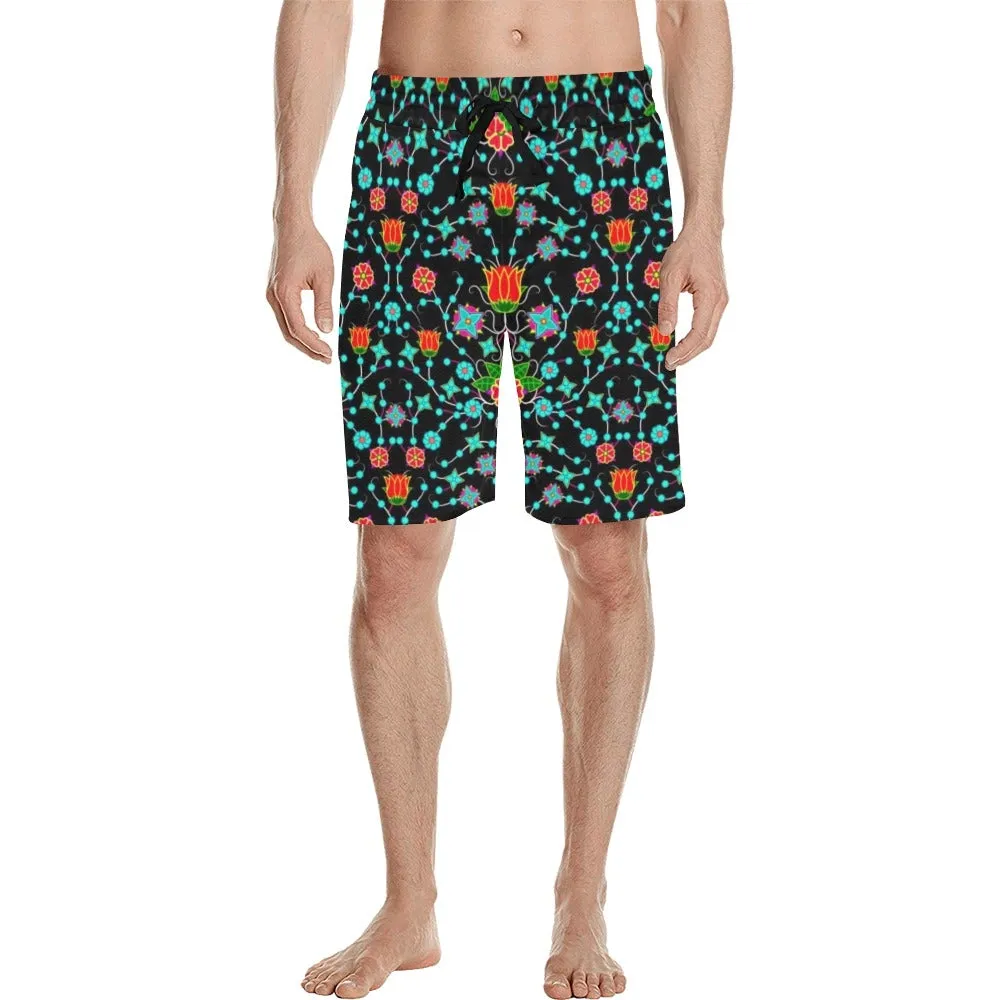 Floral Damask Upgrade Men's Casual Shorts