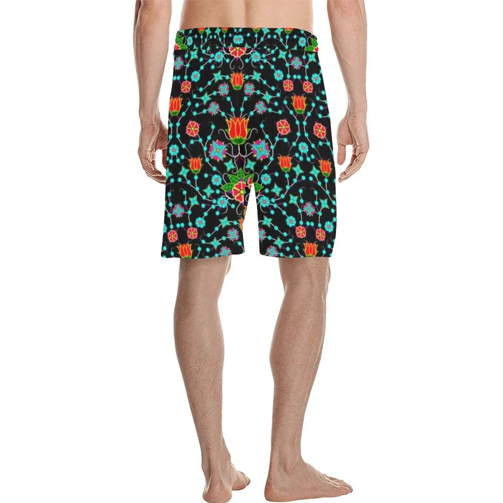 Floral Damask Upgrade Men's Casual Shorts