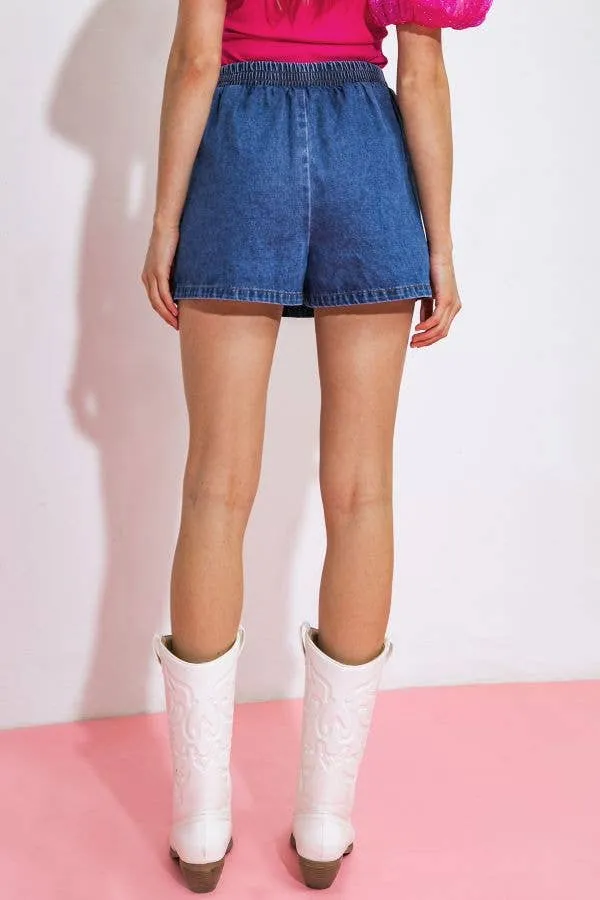 Flying Tomato Washed Denim Skort