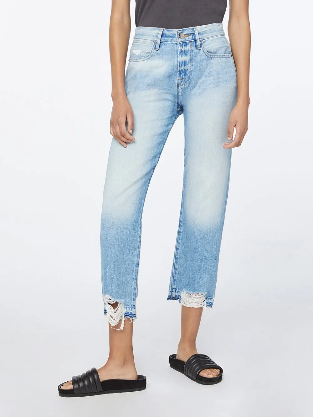 Frame Denim - Le Hollywood Crop Jeans Released Hem in Fullerton