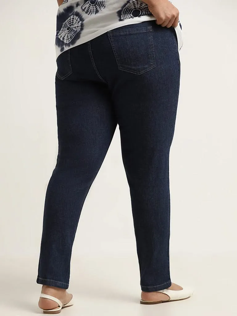 Gia Dark Blue Slim Fit Mid Rise Jeggings