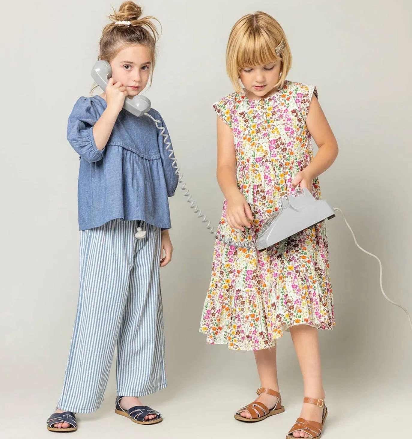 Girls Bottoms | Theodore Pant - Skinny Blue Stripe | Pink Chicken