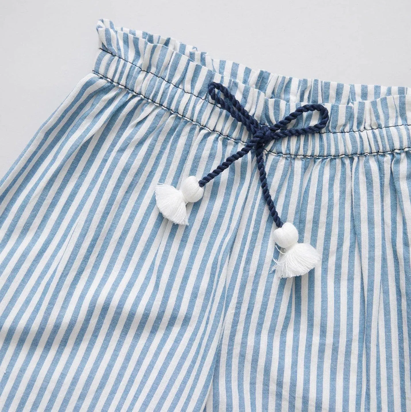 Girls Bottoms | Theodore Pant - Skinny Blue Stripe | Pink Chicken