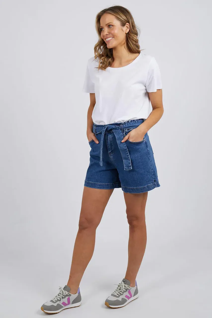 Gracie Denim Short in Dark Blue