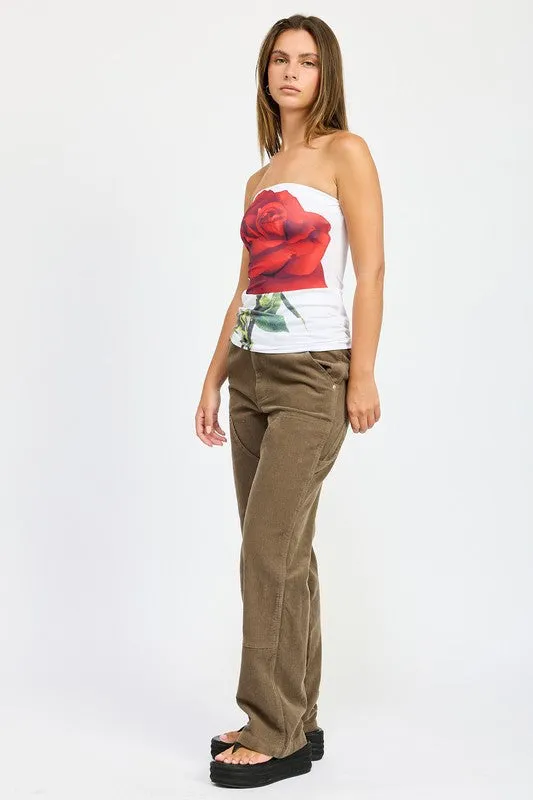 Hot Girl Earth Signs Corduroy Pants