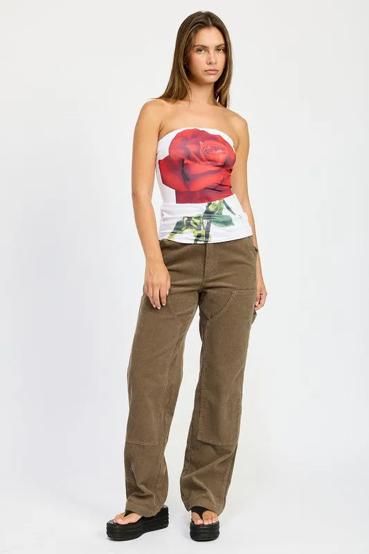 Hot Girl Earth Signs Corduroy Pants