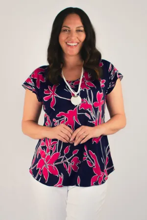 Hot Print Short Sleeve Jersey Top