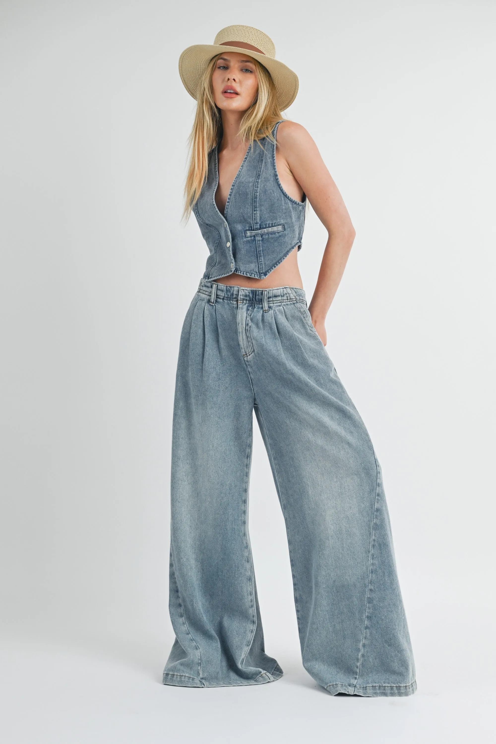 Hot Stuff Wide Leg Denim