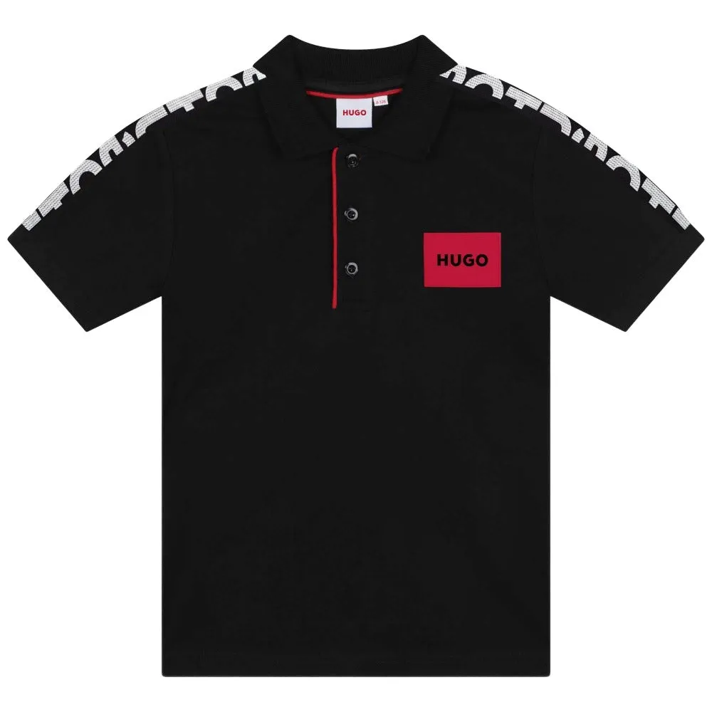 Hugo Kids Short Sleeve Polo - Black