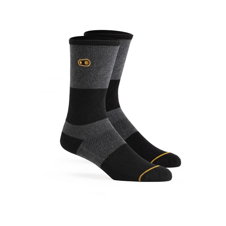 Icon Casual Sock - Grey/Black/Gold