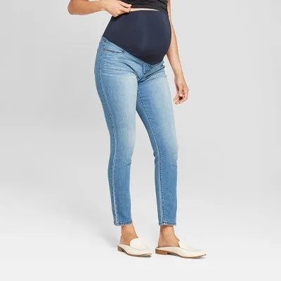 Isabel Maternity by Ingrid & High Rise Skinny Leg Ankle Jeggings Heavyweight