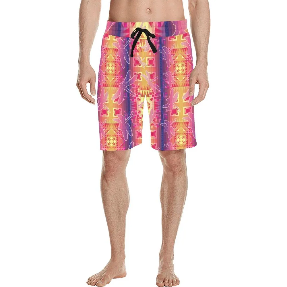 Kaleidoscope Dragonfly Men's Casual Shorts