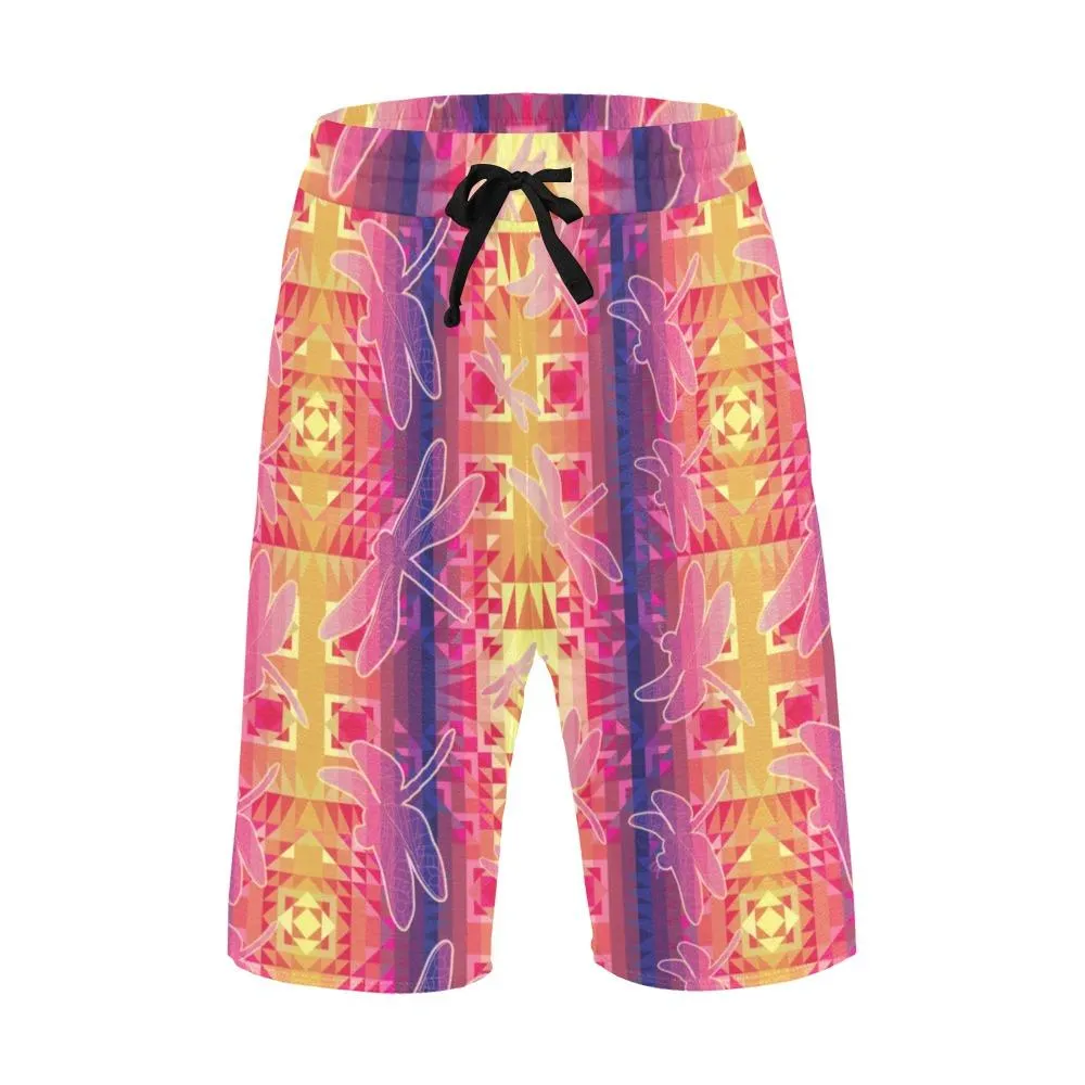 Kaleidoscope Dragonfly Men's Casual Shorts