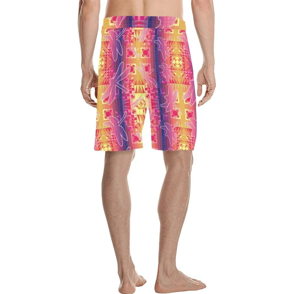 Kaleidoscope Dragonfly Men's Casual Shorts