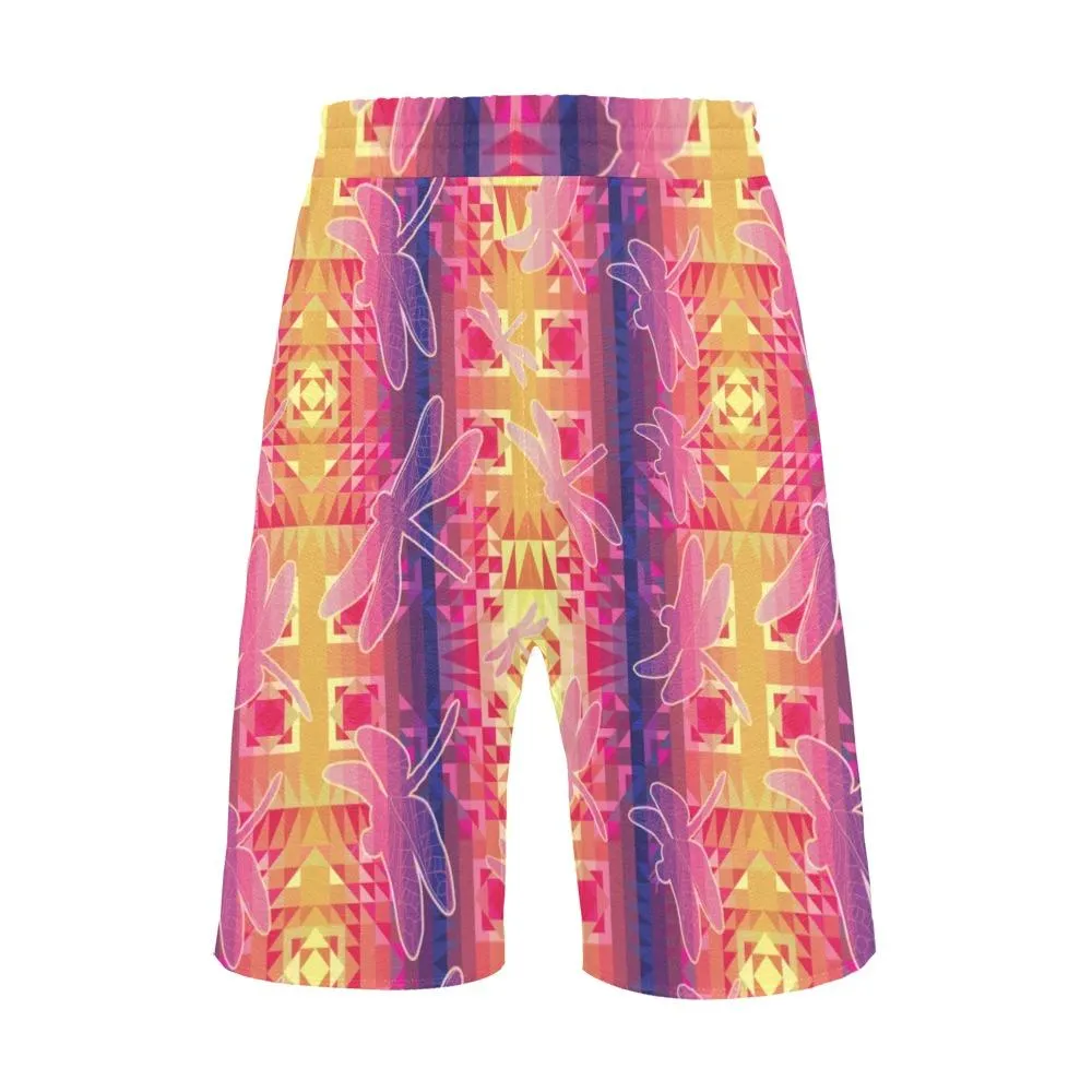 Kaleidoscope Dragonfly Men's Casual Shorts