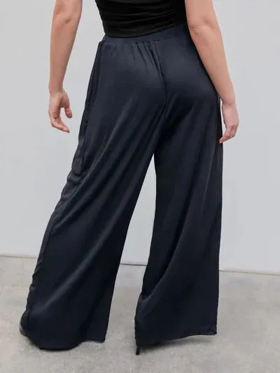 (🎁LAST DAY 57% OFF)🔥Solid Elastic Waist Wide Leg Pants(Buy 2 Free Shipping)