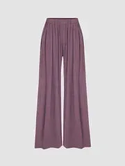 (🎁LAST DAY 57% OFF)🔥Solid Elastic Waist Wide Leg Pants(Buy 2 Free Shipping)