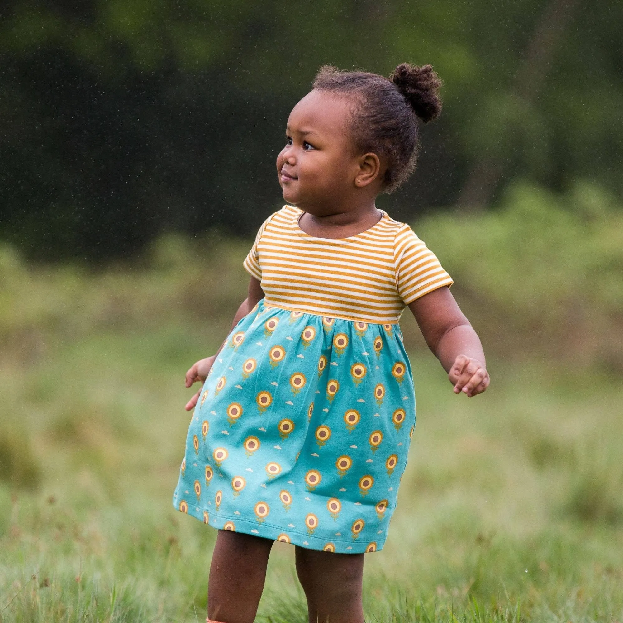 Little Green Radicals - Sunflower Easy Peasy Summer Dress