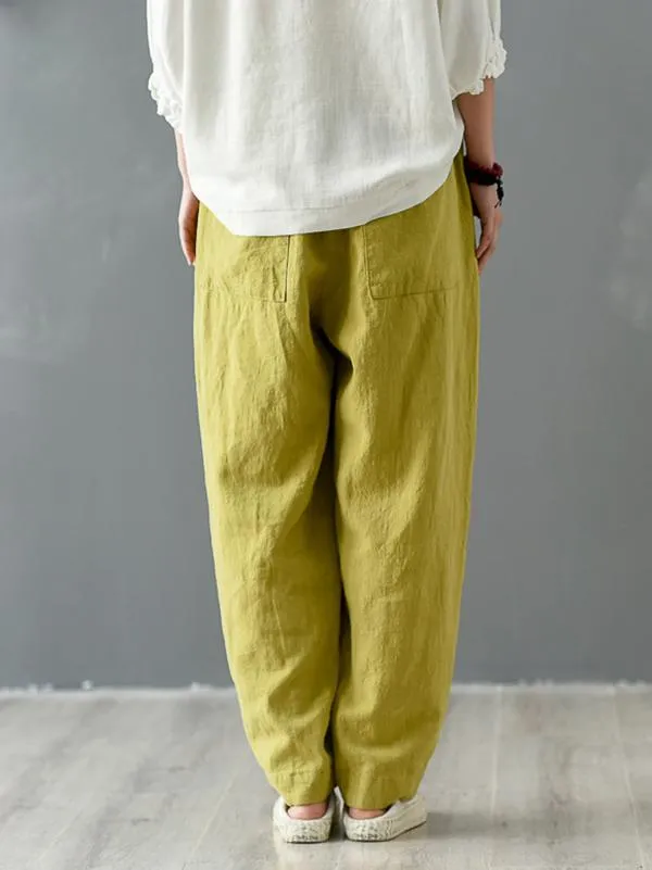 Loose Solid Color Casual Pants