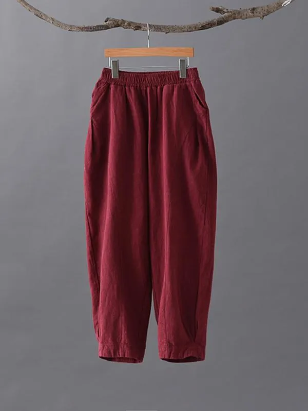 Loose Solid Color Casual Pants