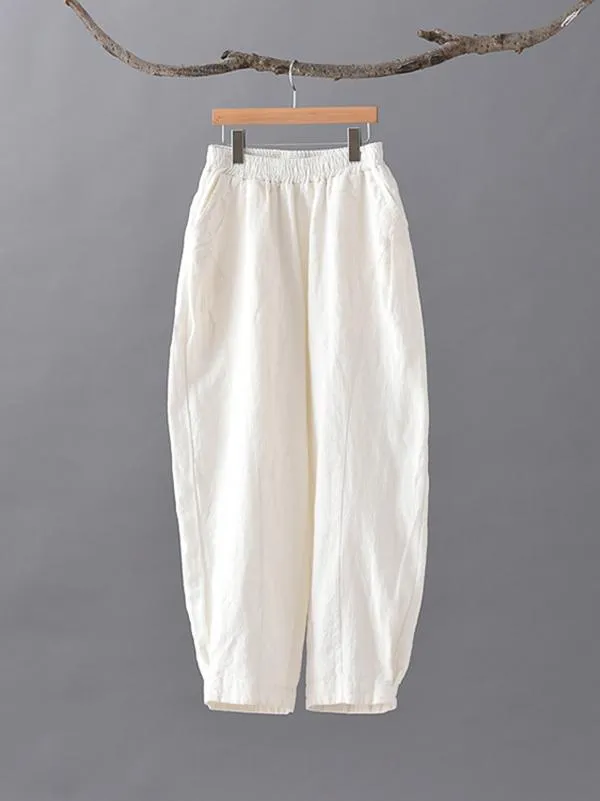 Loose Solid Color Casual Pants