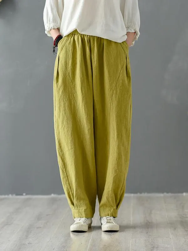 Loose Solid Color Casual Pants