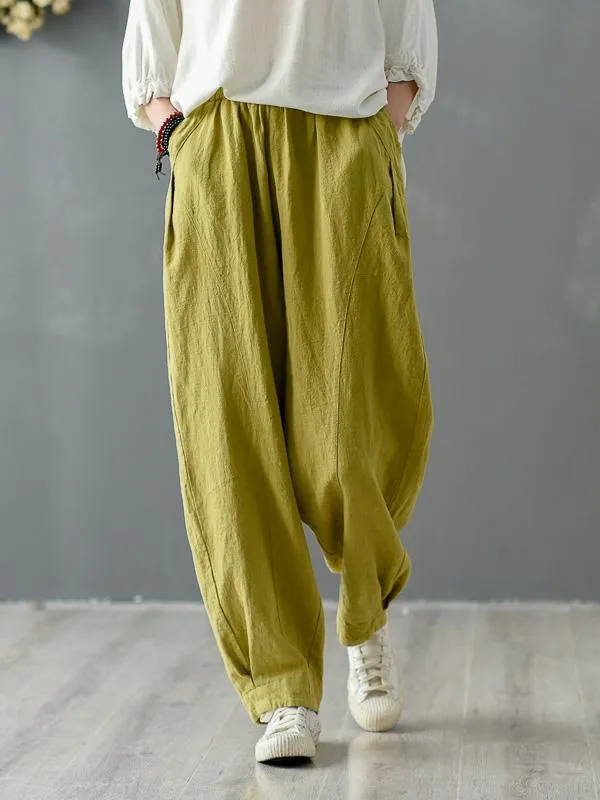 Loose Solid Color Casual Pants