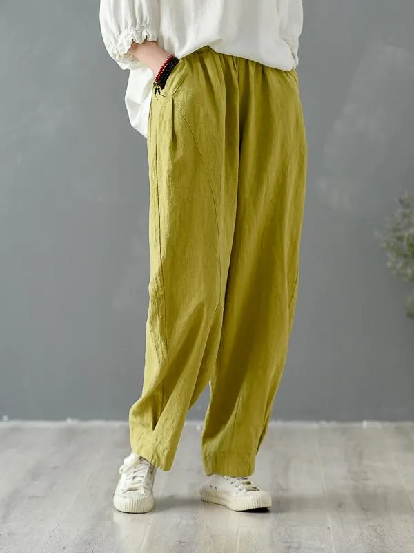 Loose Solid Color Casual Pants